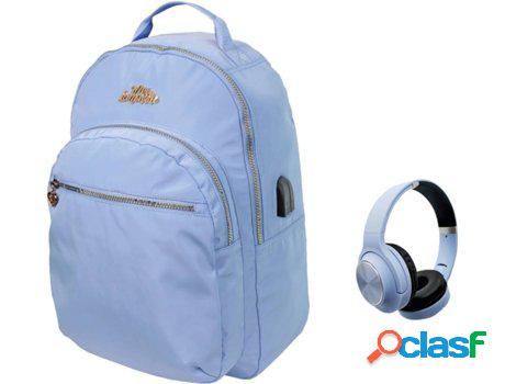 Mochila OPI BRANDS Mochila Metallic Blue y Cascos