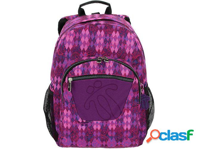 Mochila TOTTO Acuareles Rosa (35x44x14cm - Poliéster)