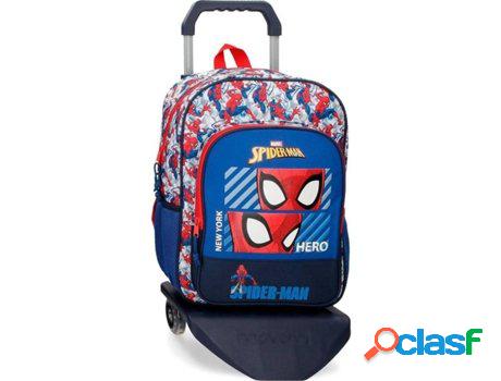Mochila con Ruedas MARVEL Spiderman Hero Azul (30x38x12 cm)