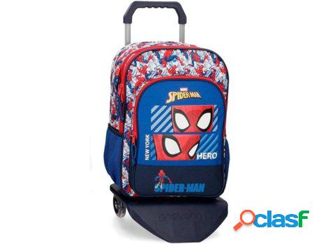 Mochila con Ruedas MARVEL Spiderman Hero Azul (30x40x13 cm)
