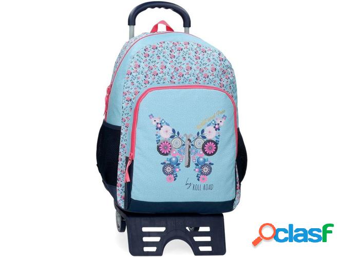 Mochila con Ruedas ROLL ROAD Wild and Free Azul (33 x 46 x