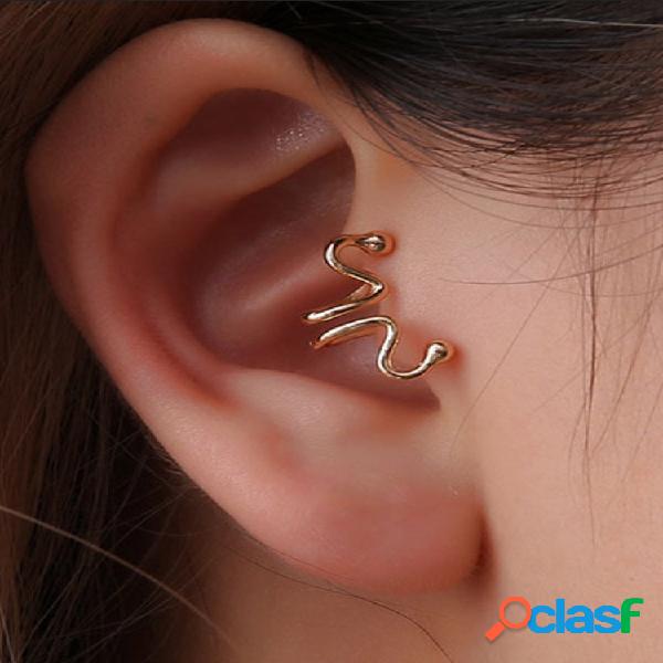 Moda Oreja Clip Pendientes Fósforo animal con hueso de