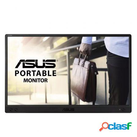 Monitor portatil asus zenscreen mb166c 15.6"/ full hd/ negro