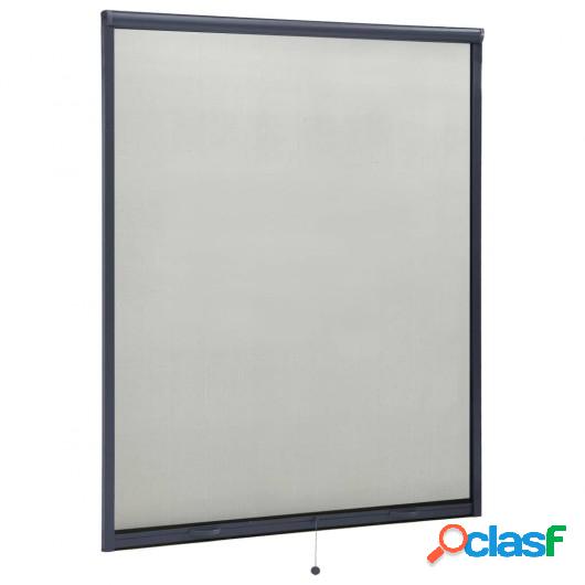 Mosquitera enrollable para ventanas gris antracita 150x170