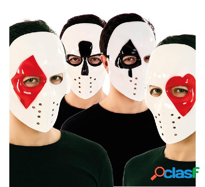 Máscara Póker Plástico en 4 modelos surtidos de
