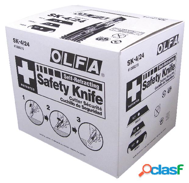 OLFA SK-4/24 - Cutter de seguridad con cuchilla trapezoidal