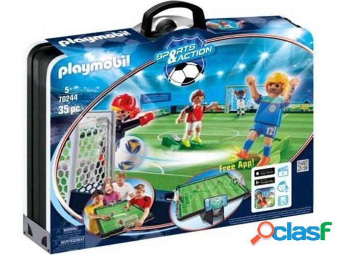 PLAYMOBIL - Mala Campo de Futebol - 70244: (Edad Mínima: 5