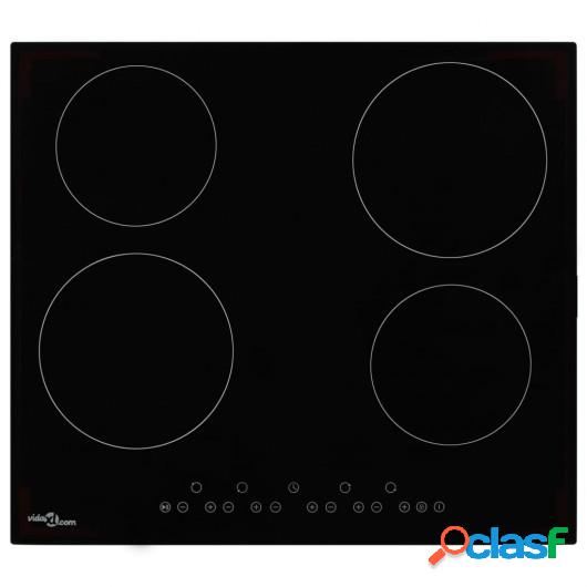 Placa vitrocerámica 4 quemadores control táctil 6000 W