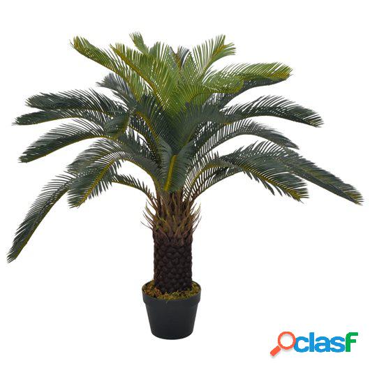 Planta artificial palmera cica con macetero 90 cm verde