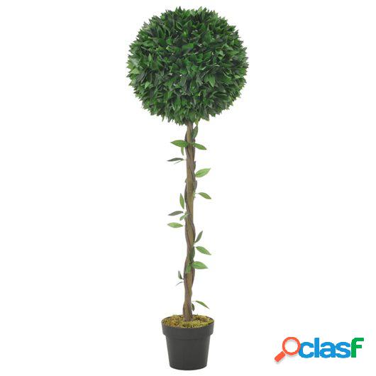 Planta artificial árbol de laurel con macetero verde 130 cm