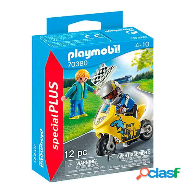 Playmobil 70380 Chicos con Moto de Carreras