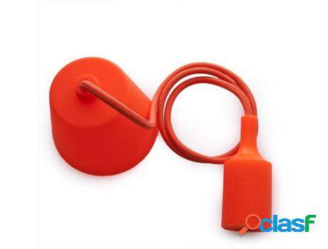 Portalámparas GREENICE E27 Cable - Rosetón Naranja