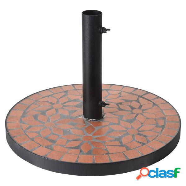 ProGarden Base de sombrilla Mosaico diseño Terra negro y