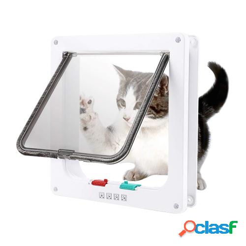 Puerta para gatos Puerta para gatos con cerradura de 4 vías