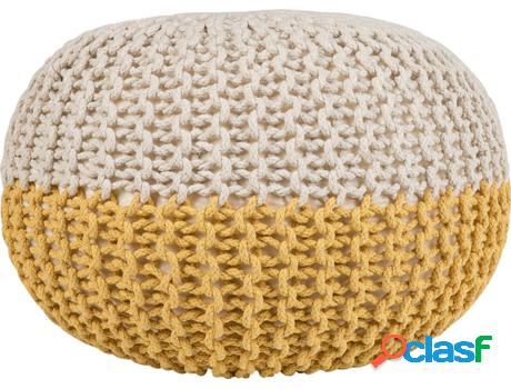 Puf Conrad (Amarillo - Algodón -50x50x35 cm)
