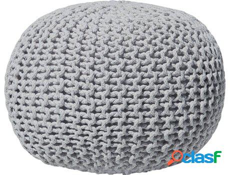 Puf Conrad (Gris - Algodón -50x50x35 cm)