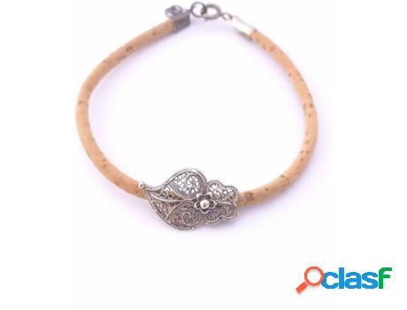 Pulsera EJOIAS Jazmín Filigrana Portuguesa y Corcho (Plata