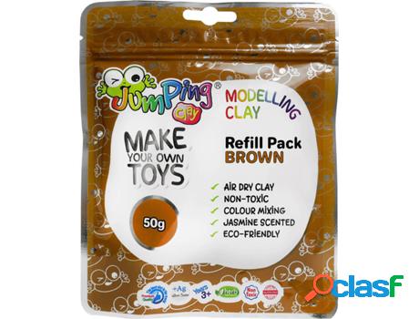 Recarga de Plastilina JUMPINGCLAY Marrón 50gr