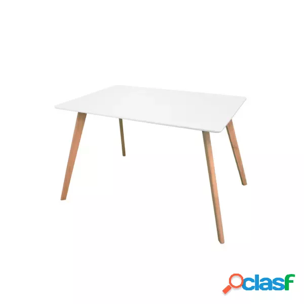RegalosMiguel - Mesa Synk Rectangular 120 x 80 cm - Blanco