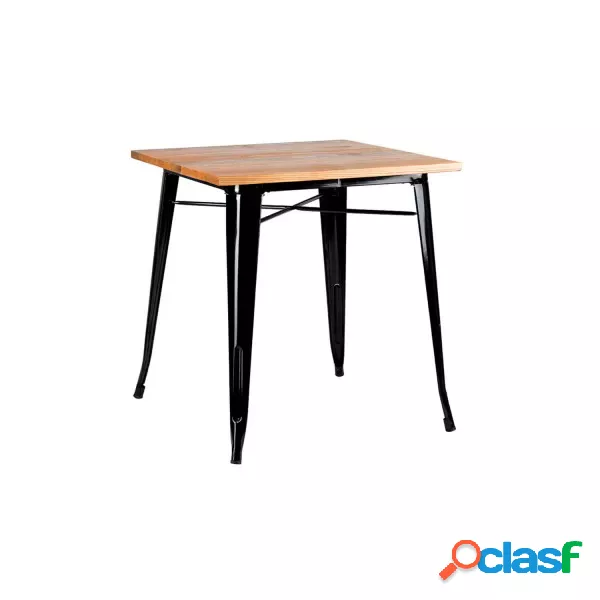 RegalosMiguel - Mesa Torix Cuadrada Madera Natural 80 cm -