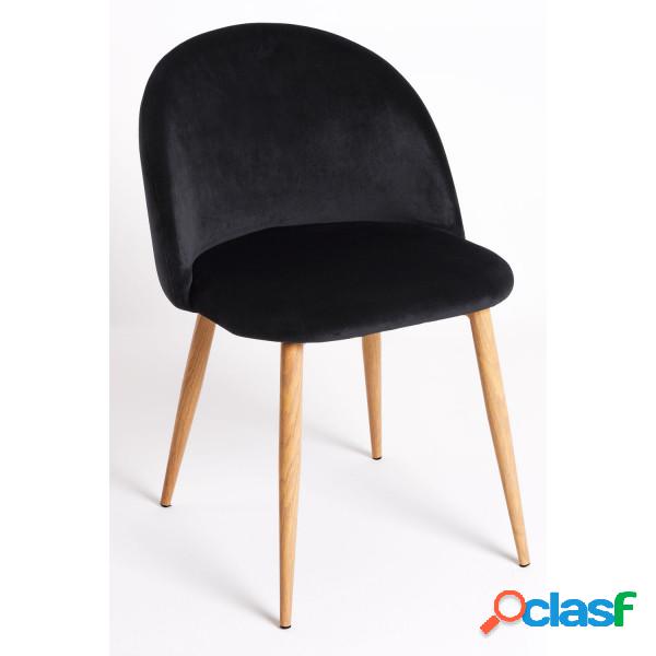 RegalosMiguel - Silla Vint Terciopelo - Negro