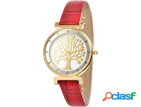 Reloj SC_CRYSTAL Nicole (bañado a rodio - Rojo)
