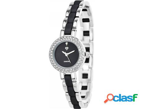 Reloj SC_CRYSTAL (bañado a rodio - Negro)