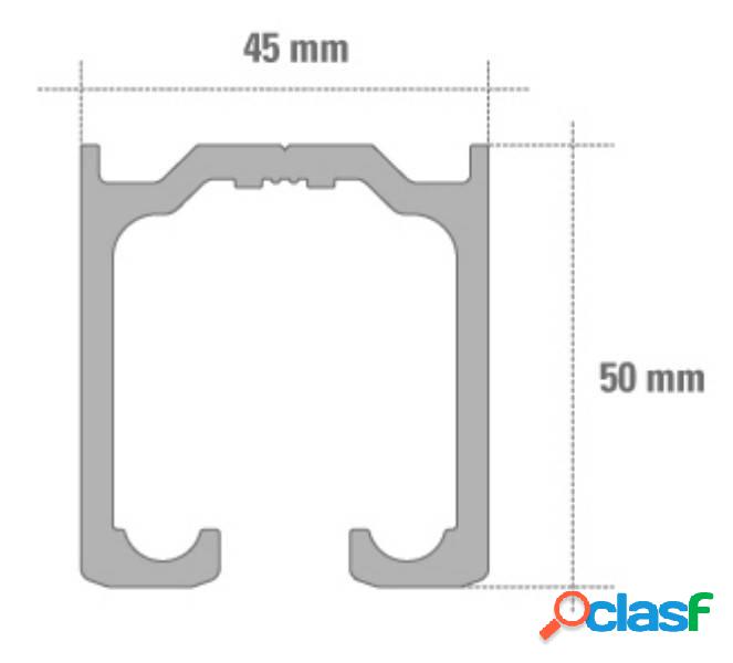 Riel Accesorios Corredera 3Mt 150Kg Aluminio Anodizado Riel