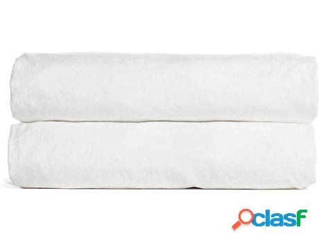 Sábana MISSUNA Algodón Orgánico Percal (Blanco - 105x200