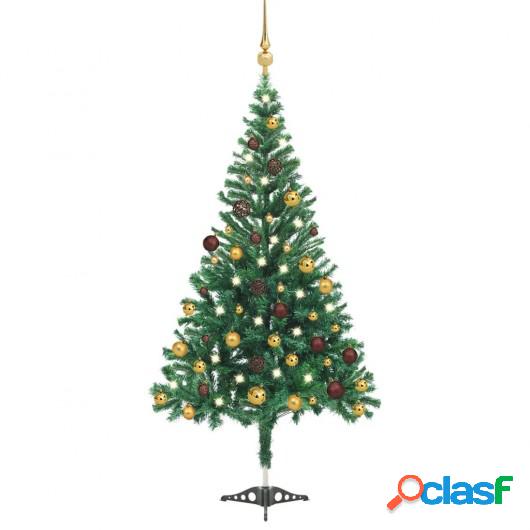 Set medio árbol de Navidad artificial LED bola 564 ramas