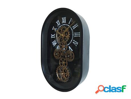 Signes Grimalt - Reloj Pared con mecanismo Negro de Metal Y