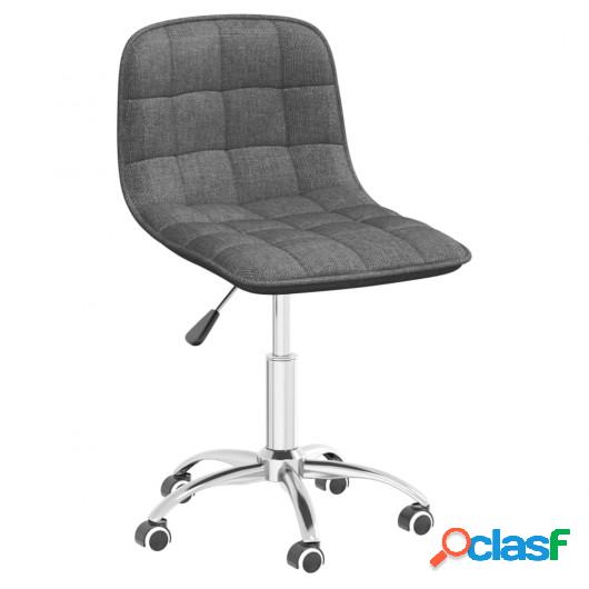 Silla de comedor giratoria tela gris claro