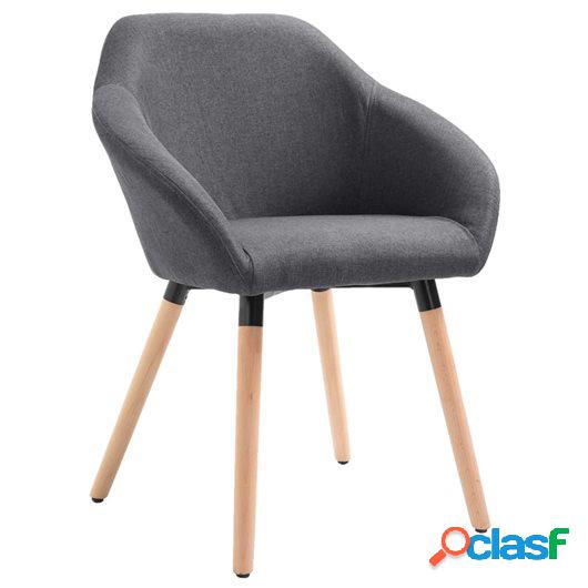 Silla de comedor tela gris oscuro