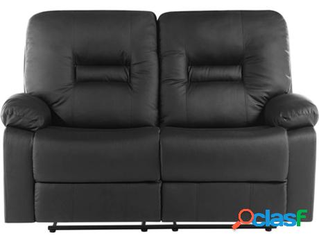 Sofá Bergen (Negro - Piel Sintética -73x146x101 cm)
