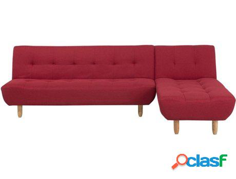 Sofá Rinconera Alsten (Rojo - Poliéster -163x257x80 cm)