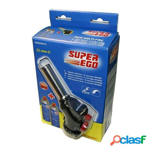 Soplete A Gas Cartucho Piezo Cap 2C 22Mm Multifire Super Ego