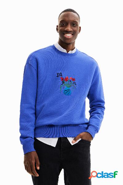 Sudadera bordado flor