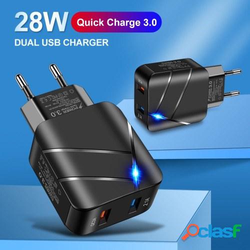 TE-Q820 Carga rápida 3.0 + 2.1A Cargador de pared USB 28W
