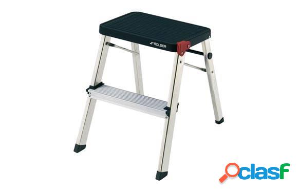 Taburete Domestico Aluminio Rolser M-2 2 Peldaños Negro