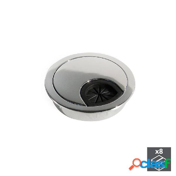 Tapa pasacables circular D. 60 mm para encastrar Zamak