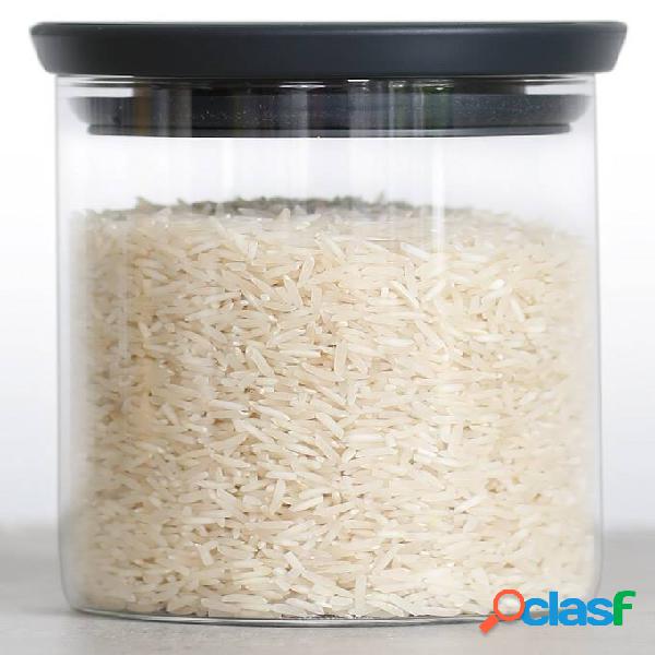 Tarro apilable de cristal Brabantia 0.6L Gris con tapa