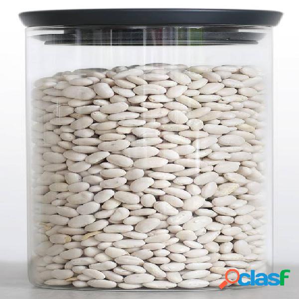 Tarro apilable de cristal Brabantia 1.1L Gris con tapa