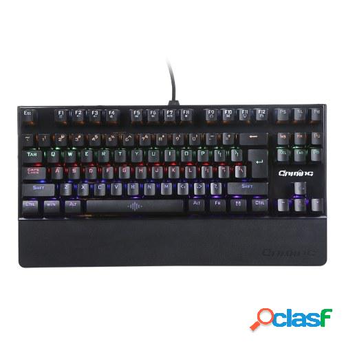 Teclado iluminado 87 teclas Teclado para juegos Alimentado