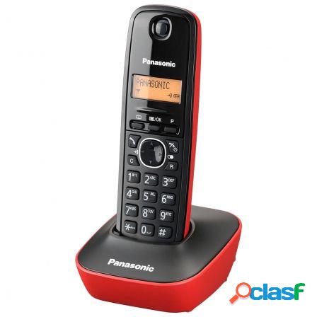 Telefono inalambrico panasonic kx-tg1611/ negro y rojo