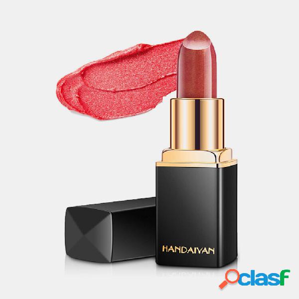 Temperatura nacarada Lápiz labial Labio brillante metálico