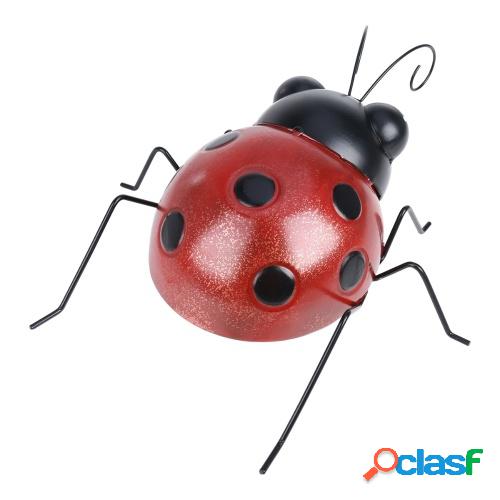 Tooarts Ladybug Decoración de pared Hierro Mariquita de