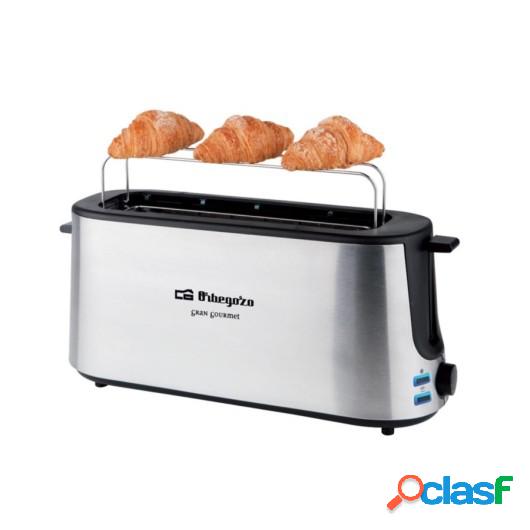 Tostador 2 Rebanadas 1000W Inox Gran Gourmet Orbegozo