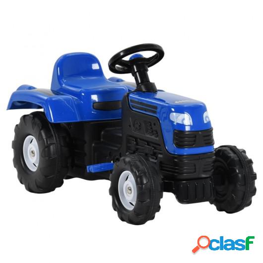 Tractor para niños de pedales azul