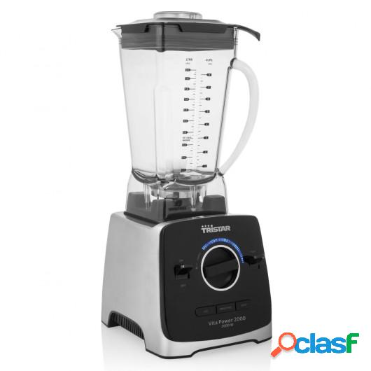 Tristar Licuadora BL-4473 Vita Power 2000 W negra y plateada