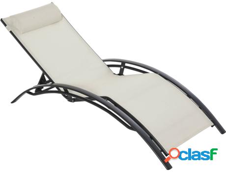 Tumbona OUTSUNNY Reclinable con respaldo ajustable 5